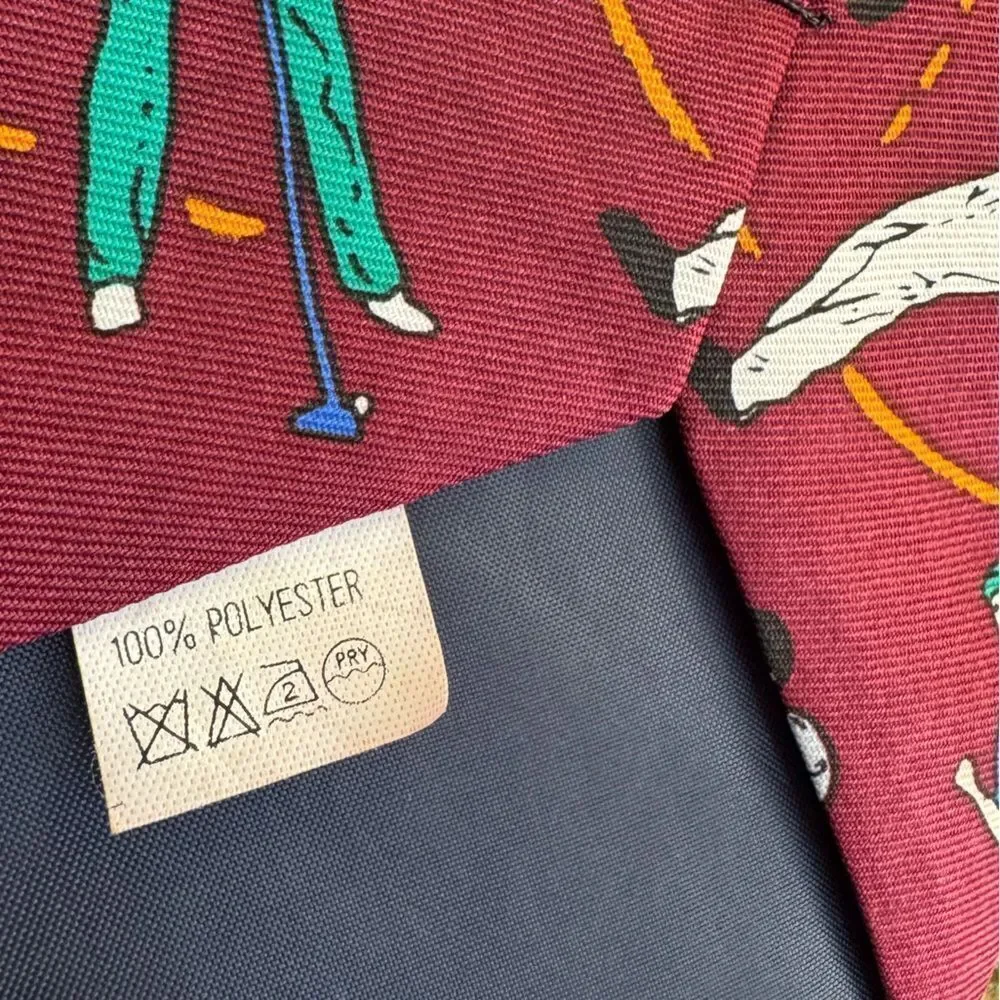 Graziano Vintage Authentic Mens Golf Party Tie in Burgandy